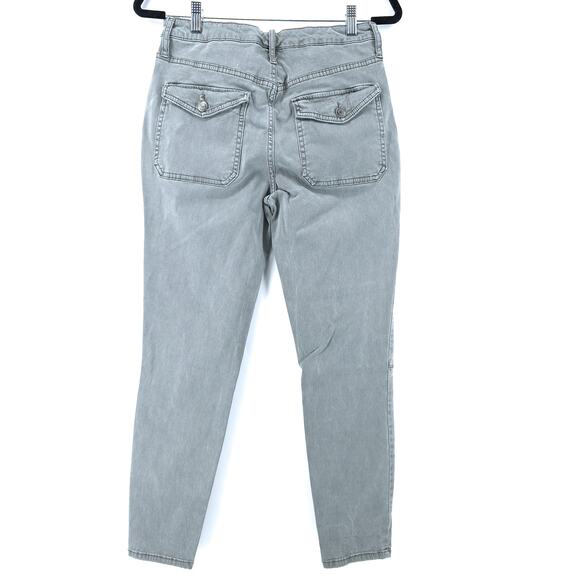 Mossimo Women Lt Gray Green Moto Button Fly Flap Pocket Super Stretch Jegging 10 - Picture 8 of 11